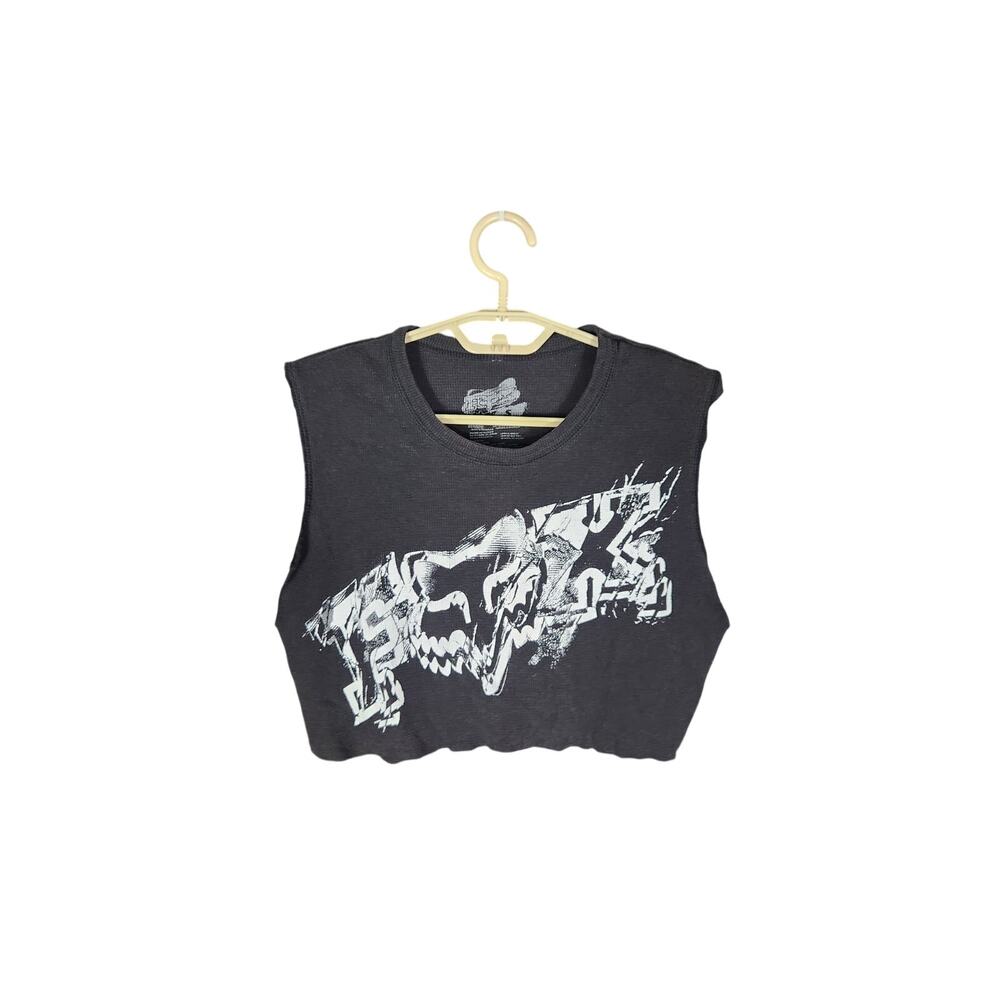 Vintage Y2K Fox Racing Cut Cropped Tank Women's small